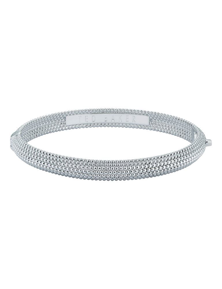 Bijuterii Dama Ted Baker Dotett - Dotted Texture Hinged Bangle Bracelet Argintii | 013526-CIL