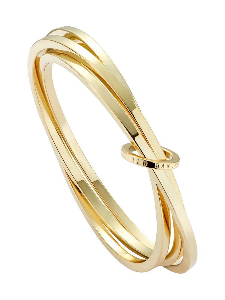 Bijuterii Dama Ted Baker Huulia - Interlocking Linked Bangle Bracelet Aurii | 537986-IRS