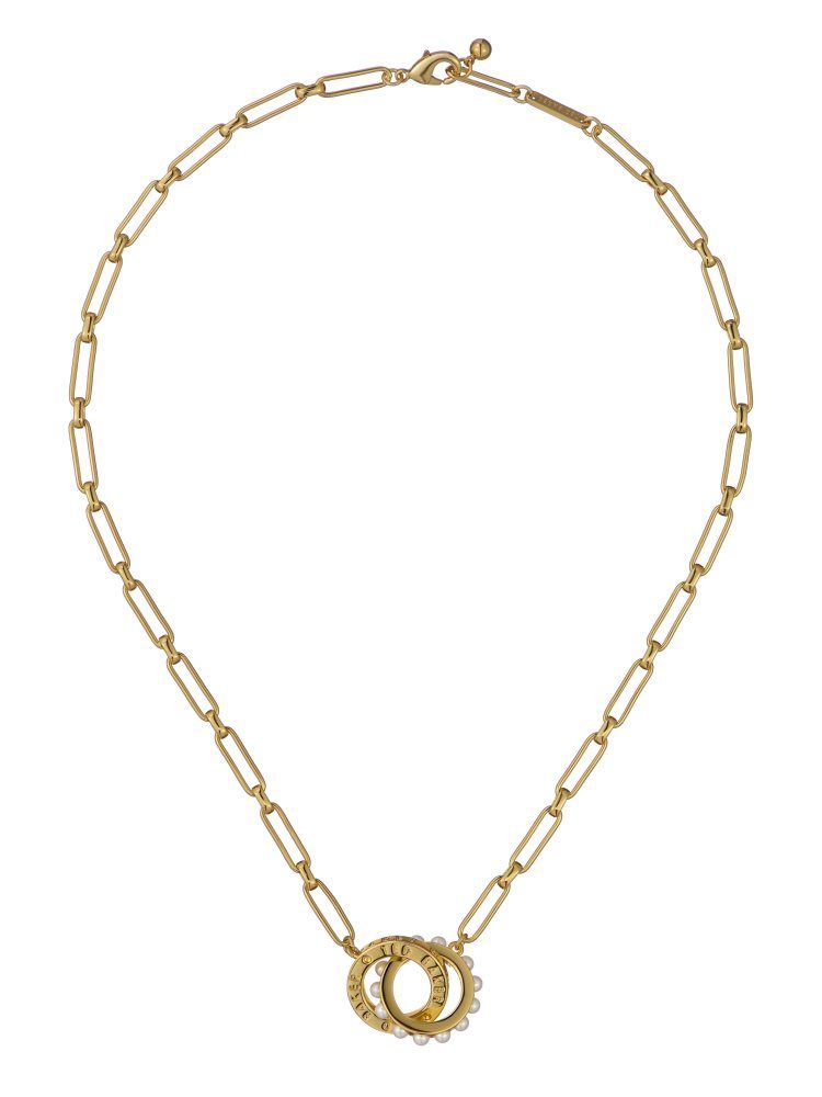 Bijuterii Dama Ted Baker Lola - Double Logo Link Necklace Aurii | 802163-WMP