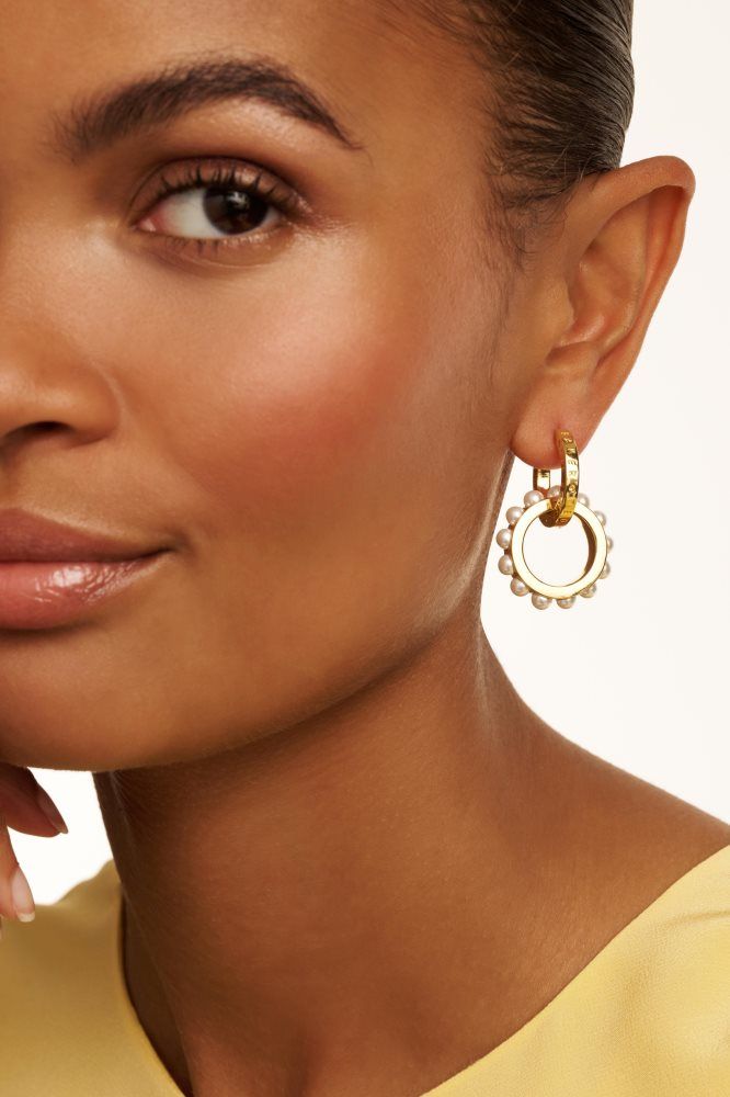 Bijuterii Dama Ted Baker Lorrie - Double Logo Link Drop Earrings Aurii | 456219-EPF