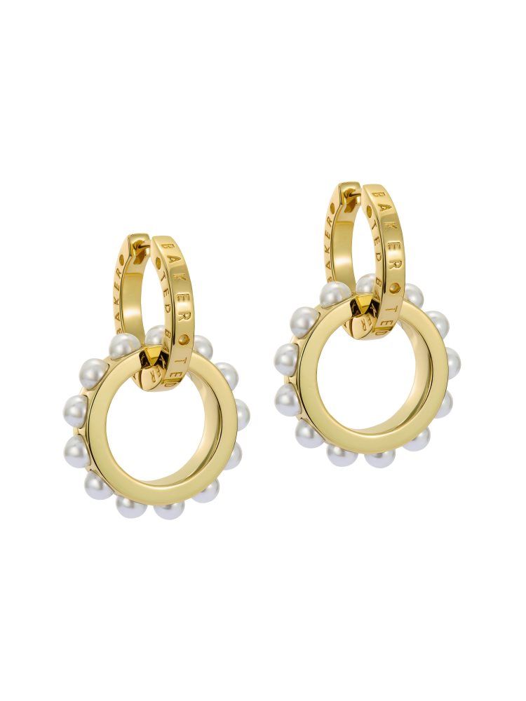 Bijuterii Dama Ted Baker Lorrie - Double Logo Link Drop Earrings Aurii | 456219-EPF
