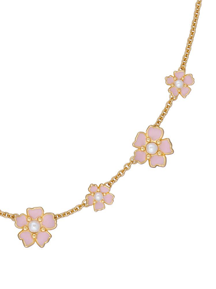 Bijuterii Dama Ted Baker Petia - Painted Flower Necklace Aurii | 703568-SCP