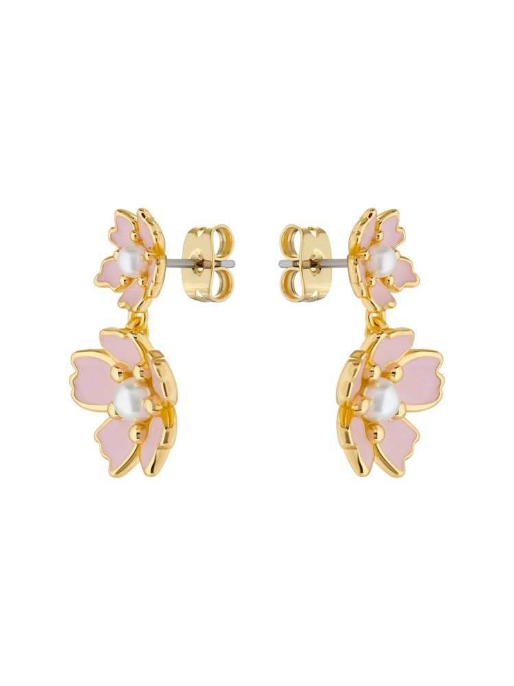 Bijuterii Dama Ted Baker Pettina - Painted Flower Drop Earrings Aurii | 769354-CQV