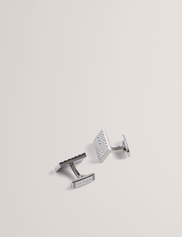 Butoni Barbati Ted Baker Diamont - Diamond Engraving Cufflinks Argintii | 452137-EZT