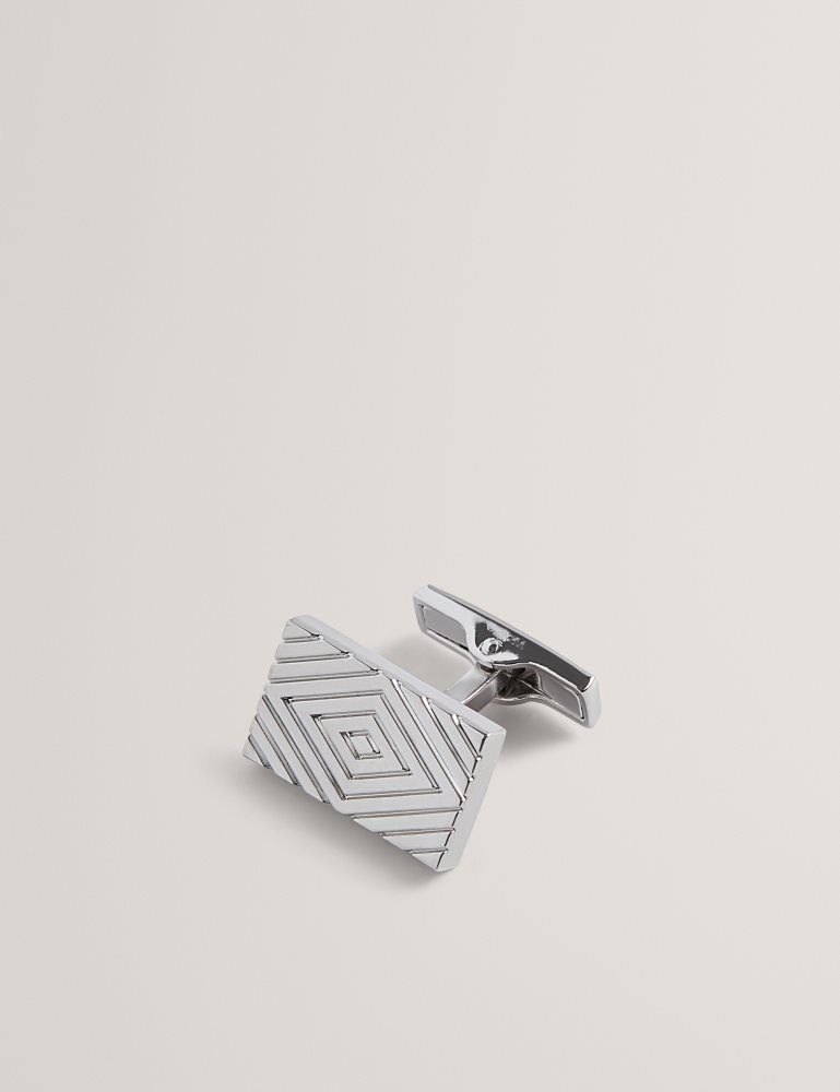 Butoni Barbati Ted Baker Diamont - Diamond Engraving Cufflinks Argintii | 452137-EZT