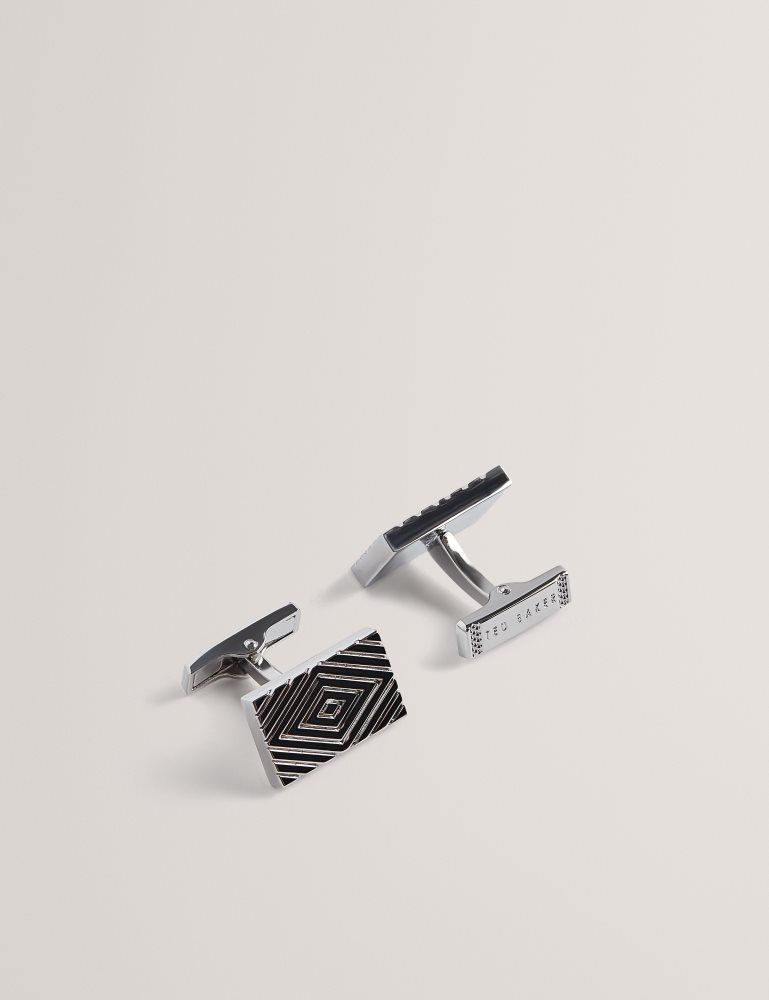 Butoni Barbati Ted Baker Diamont - Diamond Engraving Cufflinks Argintii | 452137-EZT