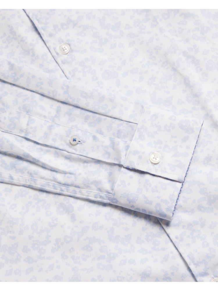 Camasa Barbati Ted Baker Lovelad - Ditsy Floral Print Long Sleeve Shirt Albastri | 962573-BDI