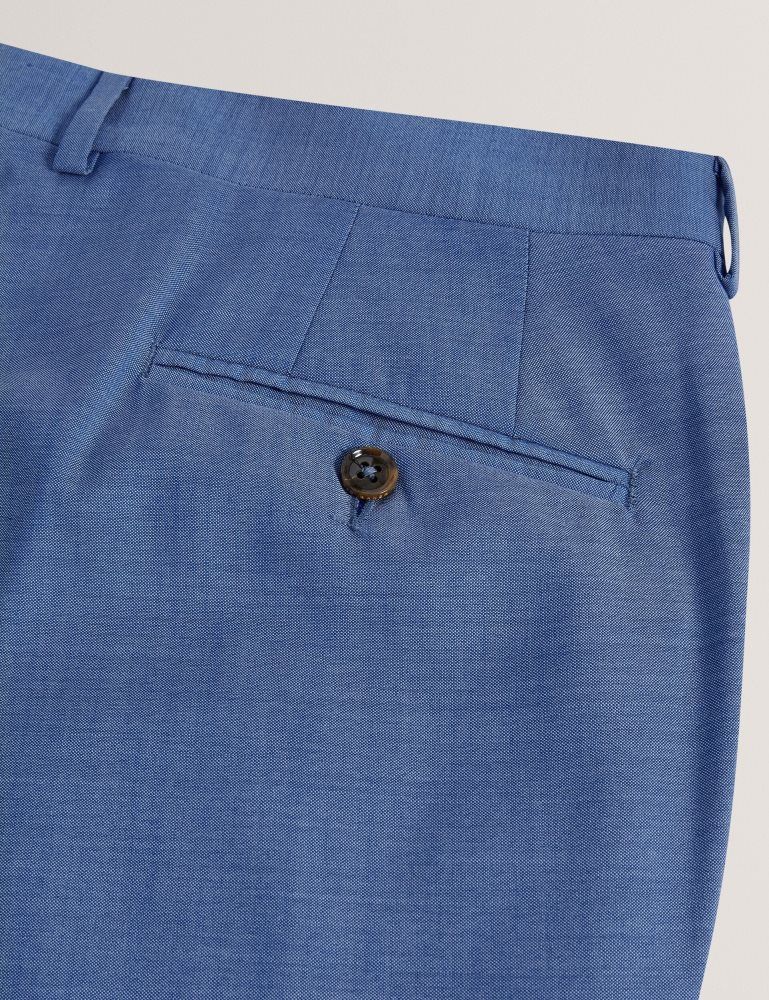 Costume Barbati Ted Baker Jayings - Slim Fit Blue Textured Wool Suit Pants Albastri | 527308-LDM