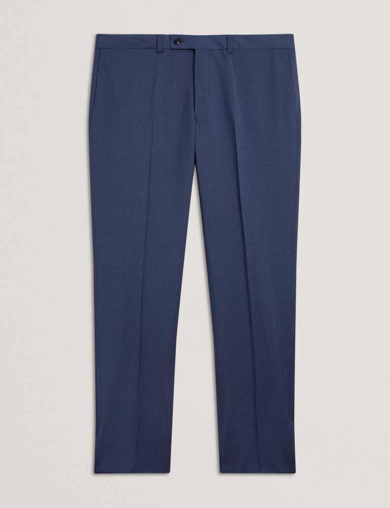 Costume Barbati Ted Baker Jays - Textured Woven Wool Suit Pants Bleumarin | 702465-TSG