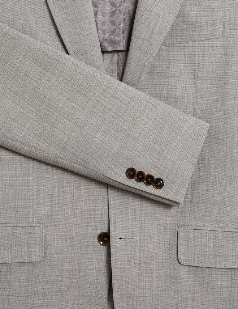 Costume Barbati Ted Baker Ralph - Tailored Fit Sharkskin Wool Suit Jacket Gri | 753289-NXD