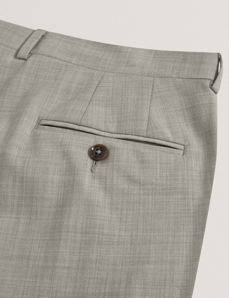 Costume Barbati Ted Baker Ralphs - Tailored Fit Sharkskin Wool Suit Pants Gri | 274096-OFN