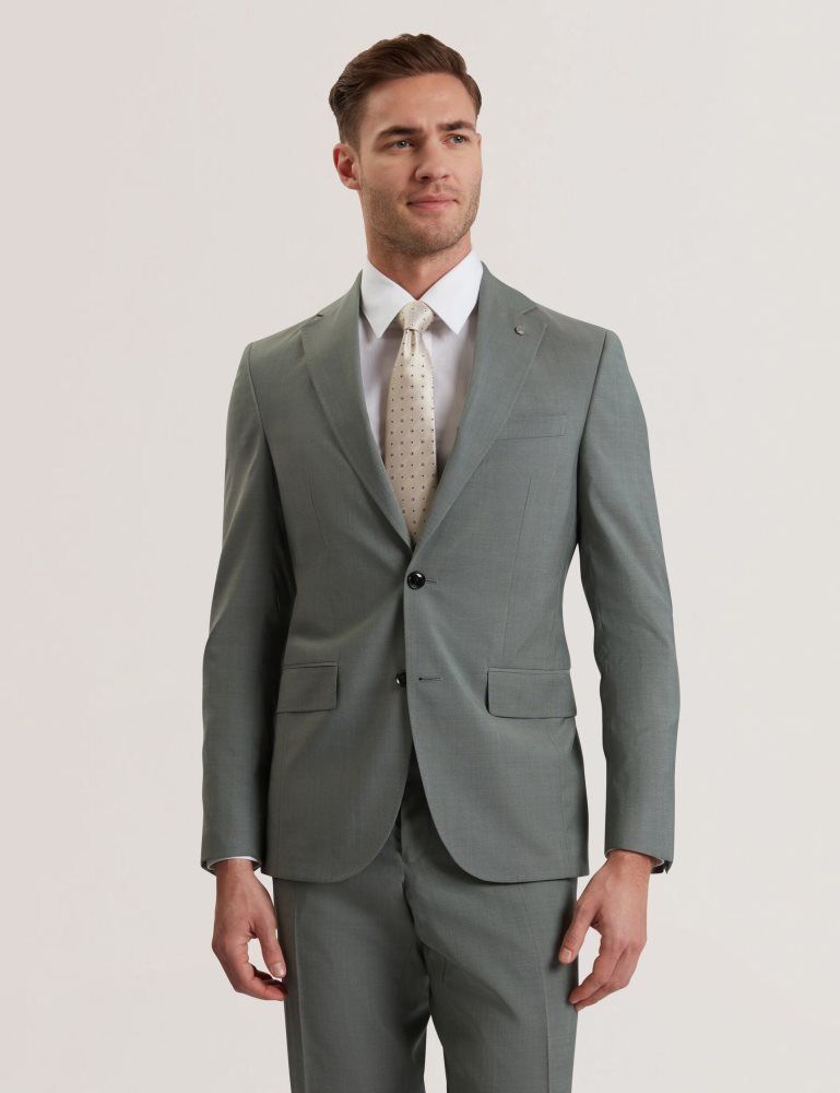 Costume Barbati Ted Baker Rogerly - Slim Fit Sage Green Wool Suit Jacket Verzi | 845930-QBW