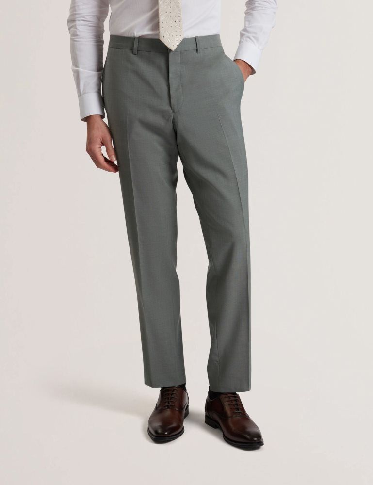 Costume Barbati Ted Baker Rogerlys - Slim Fit Sage Green Wool Suit Pants Verzi | 973016-EWI