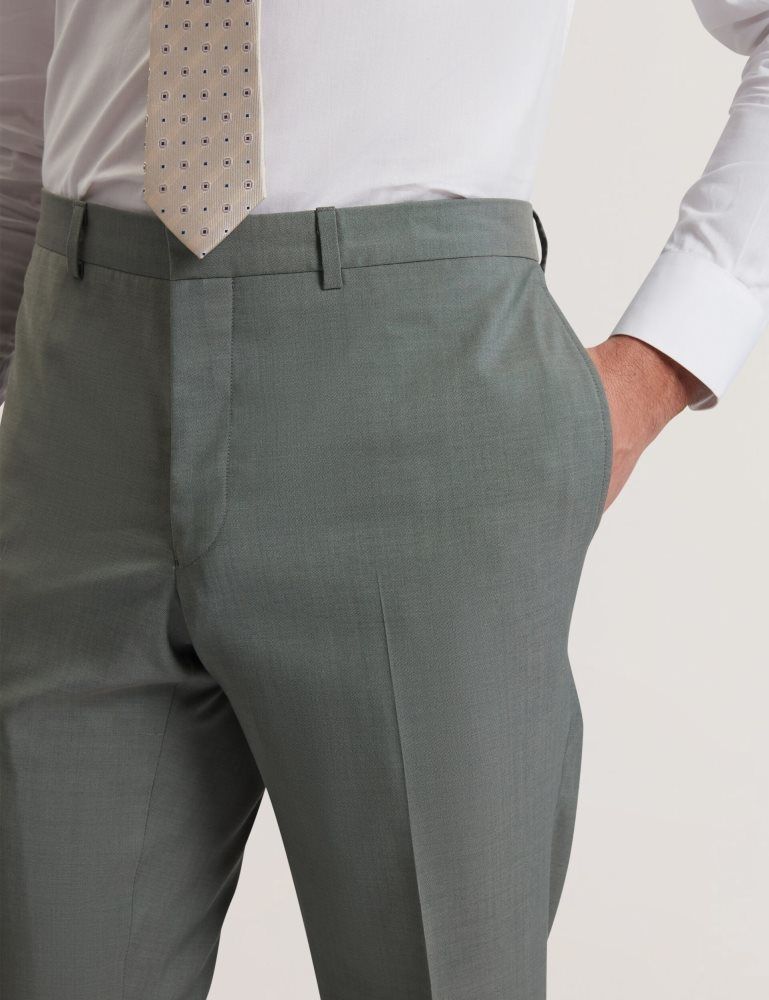Costume Barbati Ted Baker Rogerlys - Slim Fit Sage Green Wool Suit Pants Verzi | 973016-EWI