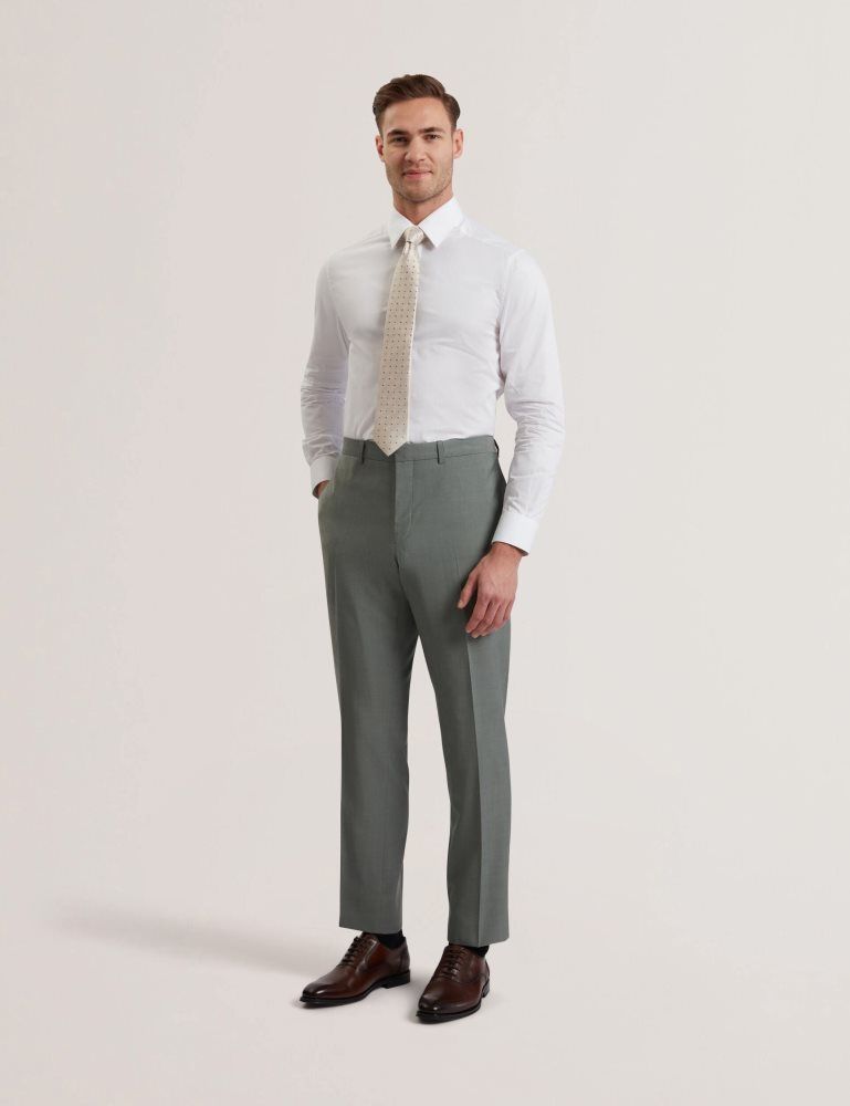 Costume Barbati Ted Baker Rogerlys - Slim Fit Sage Green Wool Suit Pants Verzi | 973016-EWI