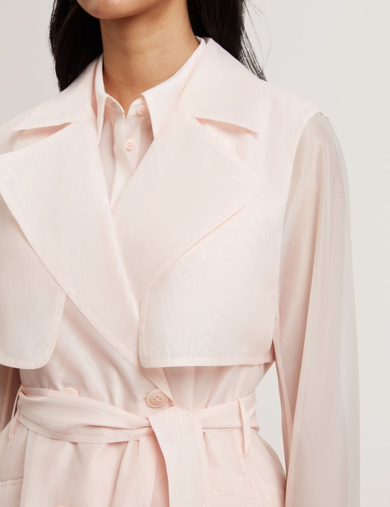 Costume Dama Ted Baker Aplysia - Organza Trench Coat With Storm Flaps Roz | 536182-RJK