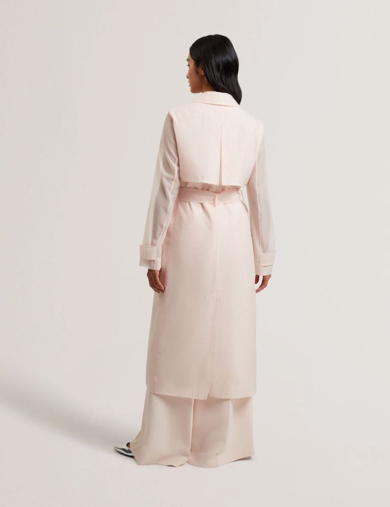 Costume Dama Ted Baker Aplysia - Organza Trench Coat With Storm Flaps Roz | 536182-RJK