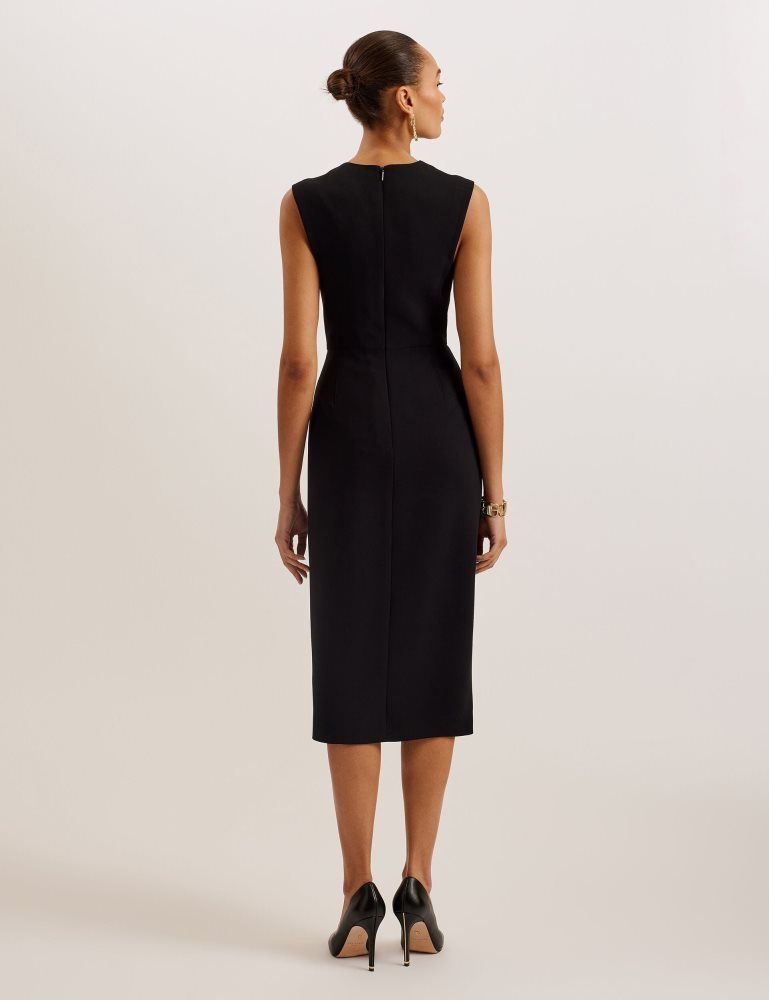 Costume Dama Ted Baker Manabdl - Tailored Sleeveless Midi Dress With Front Split Negrii | 309572-FBY