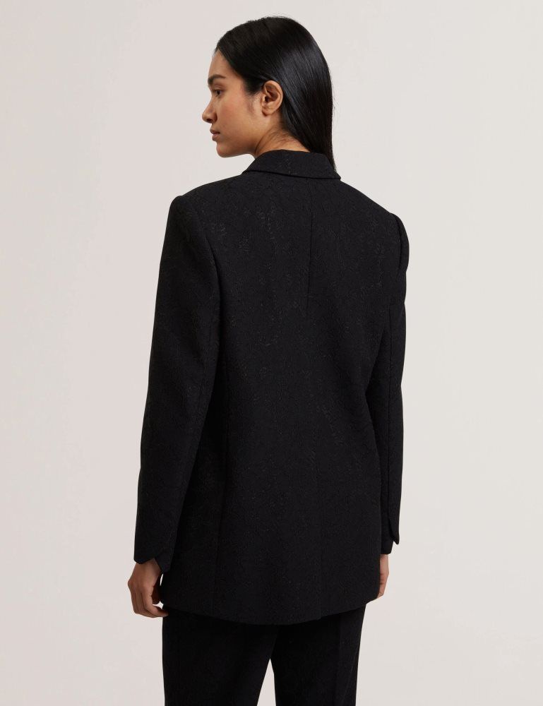 Costume Dama Ted Baker Merio - Bonded Lace Single Breasted Relaxed Blazer Negrii | 791304-WHY