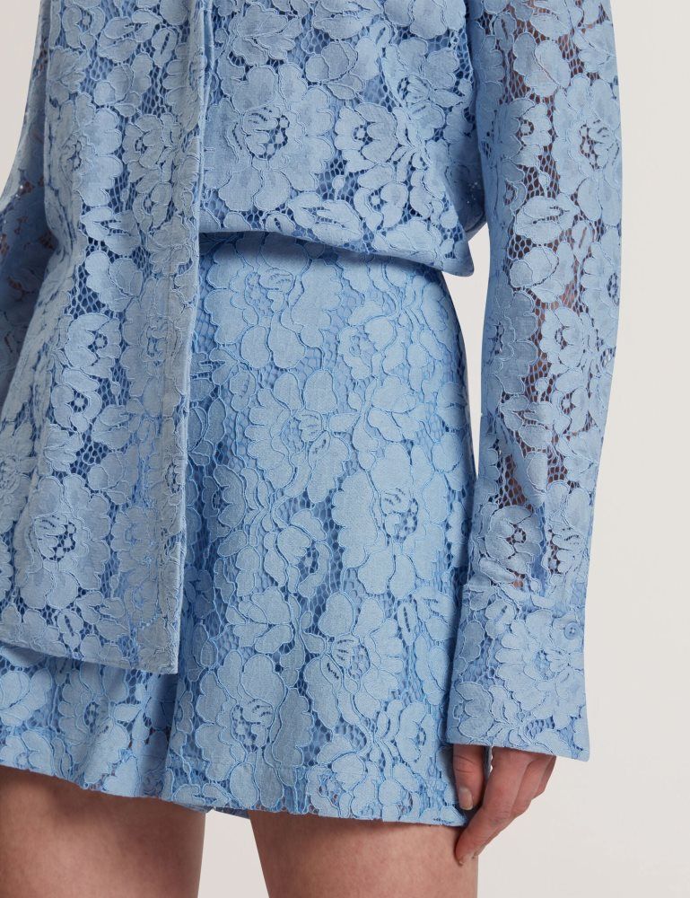 Costume Dama Ted Baker Meriosh - Lace High Waisted Tailored Shorts Albastri | 479512-XAW