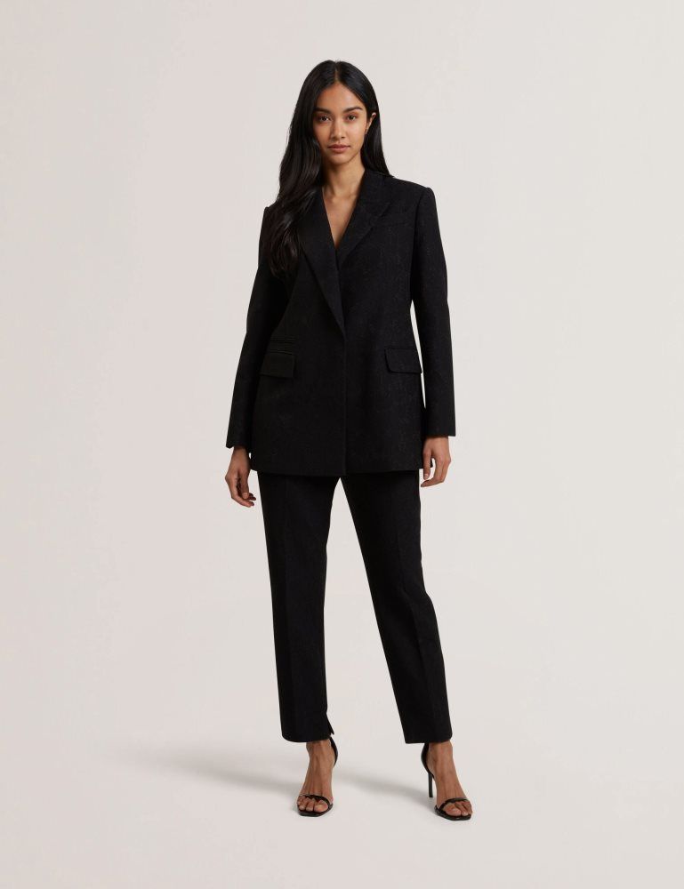 Costume Dama Ted Baker Meriot - Bonded Lace Slim Tailored Trousers Negrii | 591240-RNE