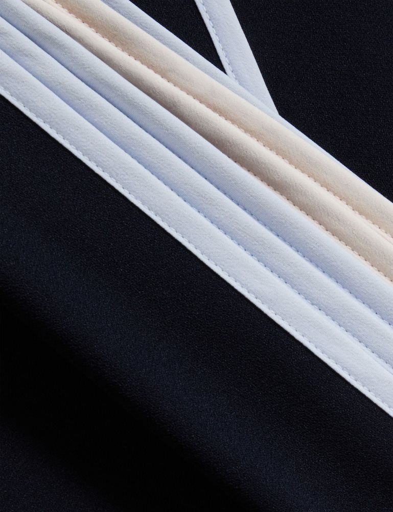 Costume Dama Ted Baker Miriti - Contrast Piping Detail Long Sleeve Shirt Bleumarin | 017548-ATX