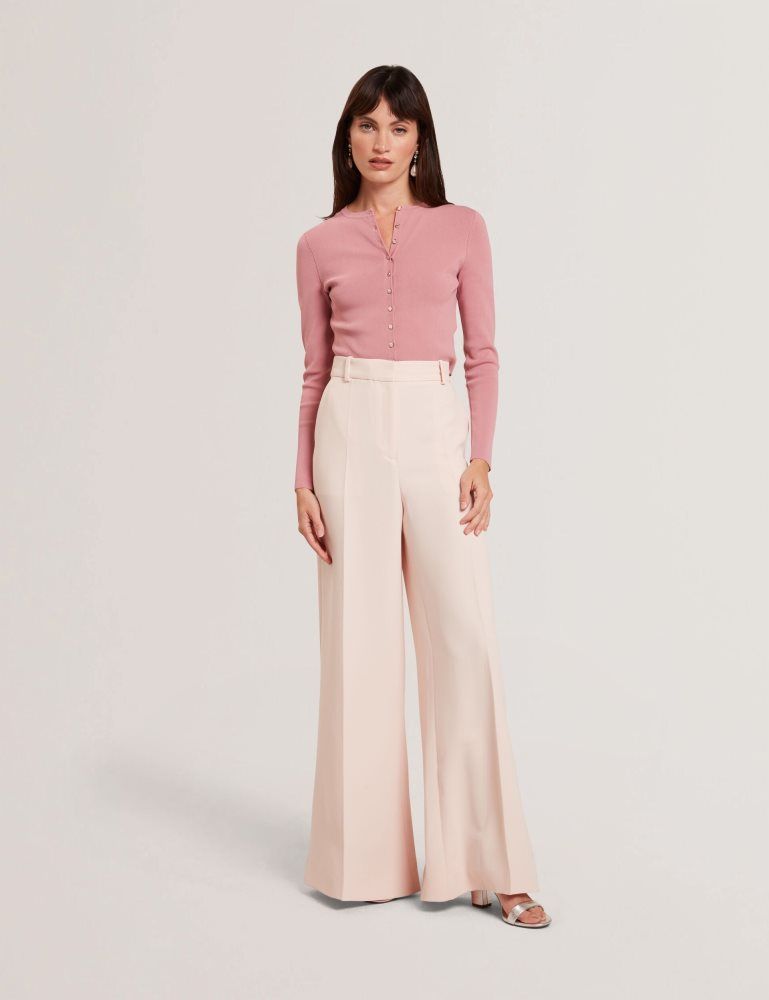 Costume Dama Ted Baker Tragat - Ultra Wide Leg Woven Tailored Trousers Roz | 457213-EKT
