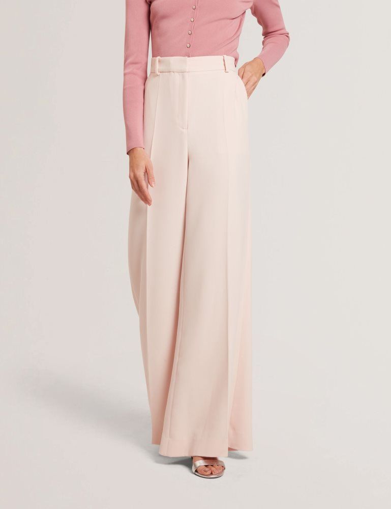 Costume Dama Ted Baker Tragat - Ultra Wide Leg Woven Tailored Trousers Roz | 457213-EKT