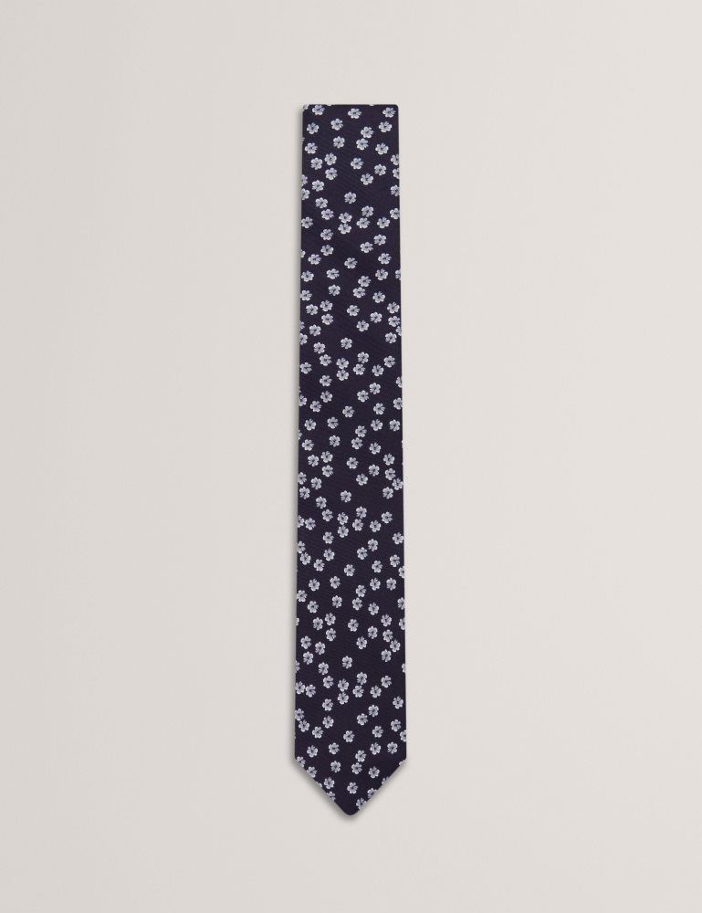 Cravată Barbati Ted Baker Bentlyy - Ditsy Floral Print Silk Tie Bleumarin | 604518-WOH
