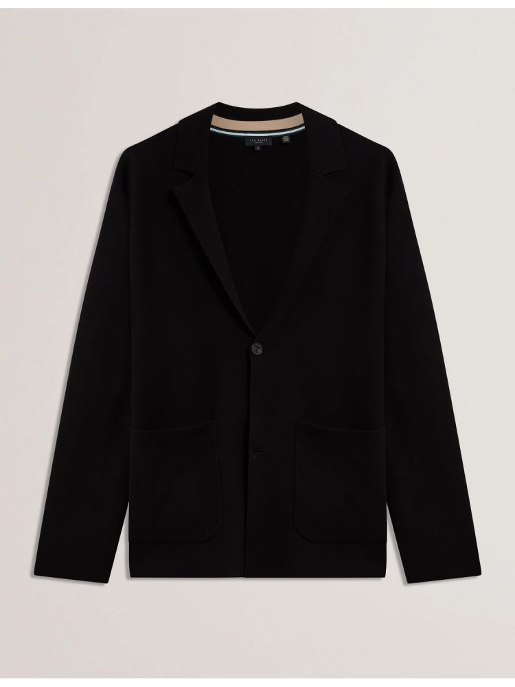 Geaca Barbati Ted Baker Petres - Knitted Button Up Cardigan Jacket Negrii | 895761-OLC