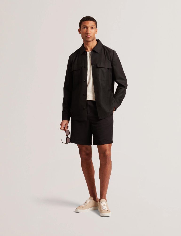 Geaca Barbati Ted Baker Selwynj - Lightweight Wool Blend Jacket Negrii | 914372-BIJ