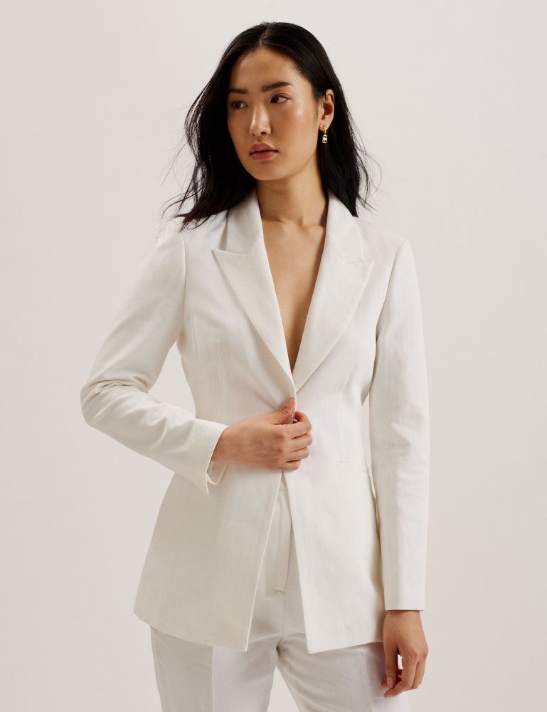 Geaca Dama Ted Baker Musub - Tailored Jacket With Faux Pockets Albi | 621753-LPU