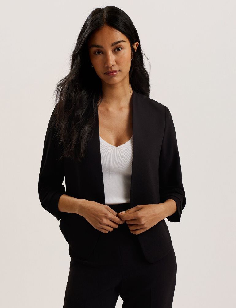 Geaca Dama Ted Baker Popsy - 3/4 Sleeve Crop Jacket Negrii | 109526-ISF