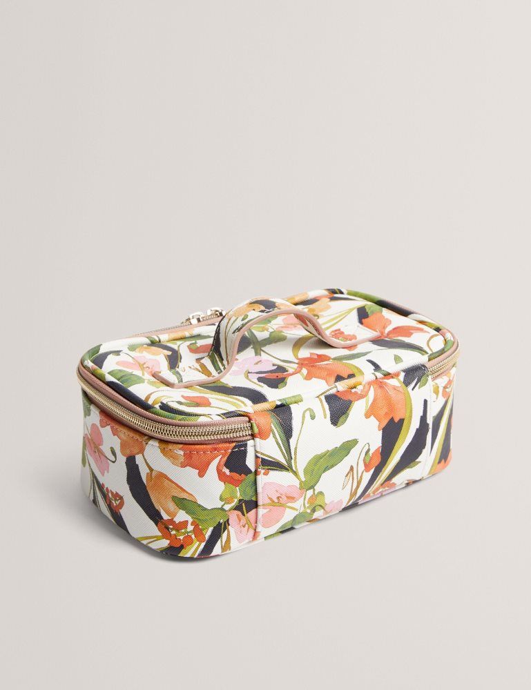 Geantă De Toaleta Dama Ted Baker Louiaa - Floral Printed Small Top Handle Washbag Albi | 540718-BNX