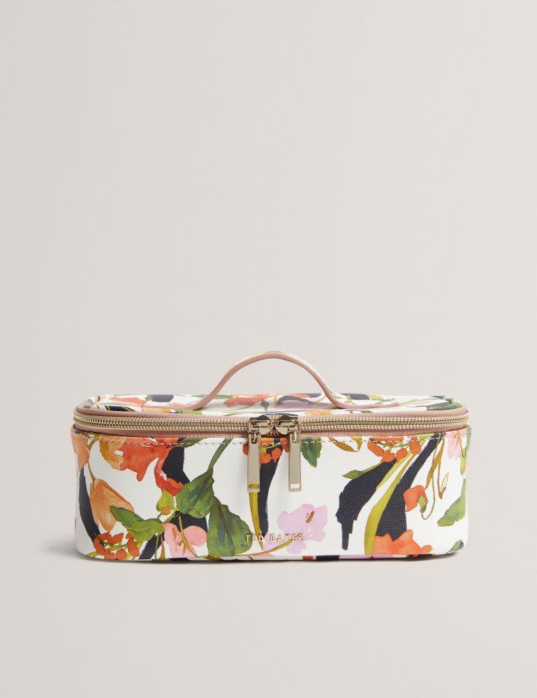 Geantă De Toaleta Dama Ted Baker Louiaa - Floral Printed Small Top Handle Washbag Albi | 540718-BNX