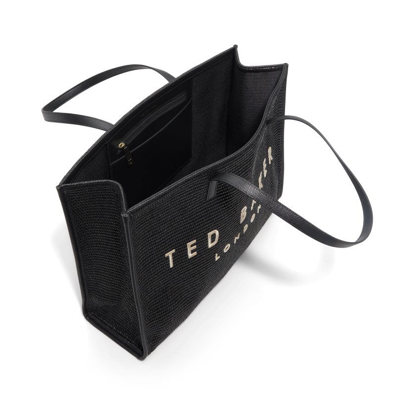Geanta Tote Dama Ted Baker Palmer - Large Icon Tote Negrii | 425961-LHN