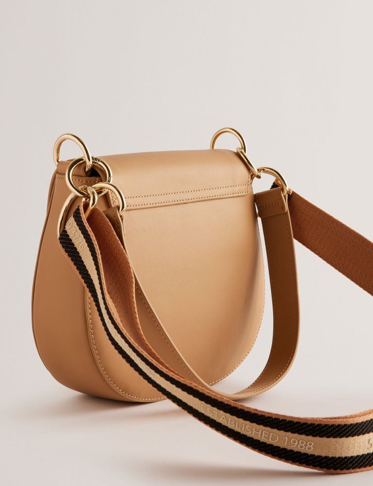 Genți De Cruce Dama Ted Baker Darcell - Leather Webbing Crossbody Satchel Bag Gri Maro | 978106-TOY