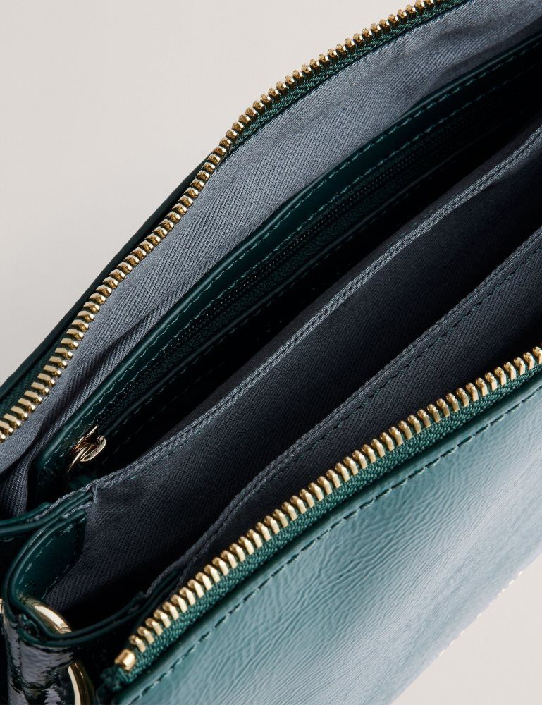 Genți De Cruce Dama Ted Baker Dawcey - Crinkled Patent Leather Crossbody Bag Verzi | 830271-DZB