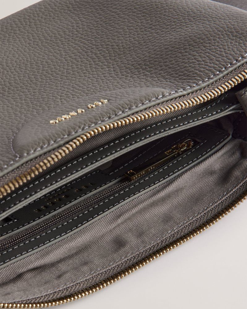 Genți De Cruce Dama Ted Baker Esille - Branded Webbing Crossbody Leather Bag Gri | 435162-PKH