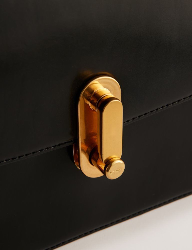 Genți De Cruce Dama Ted Baker Kkayli - Polished Leather Crossbody Satchel Bag Negrii | 735691-IPH