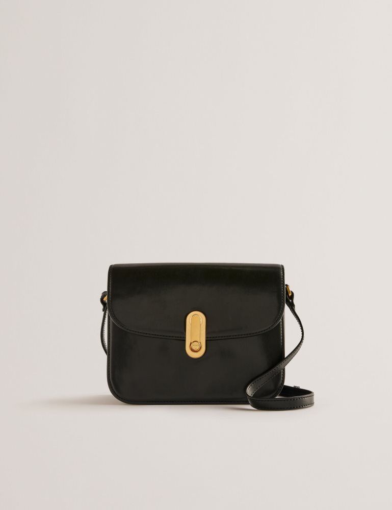 Genți De Cruce Dama Ted Baker Kkayli - Polished Leather Crossbody Satchel Bag Negrii | 735691-IPH