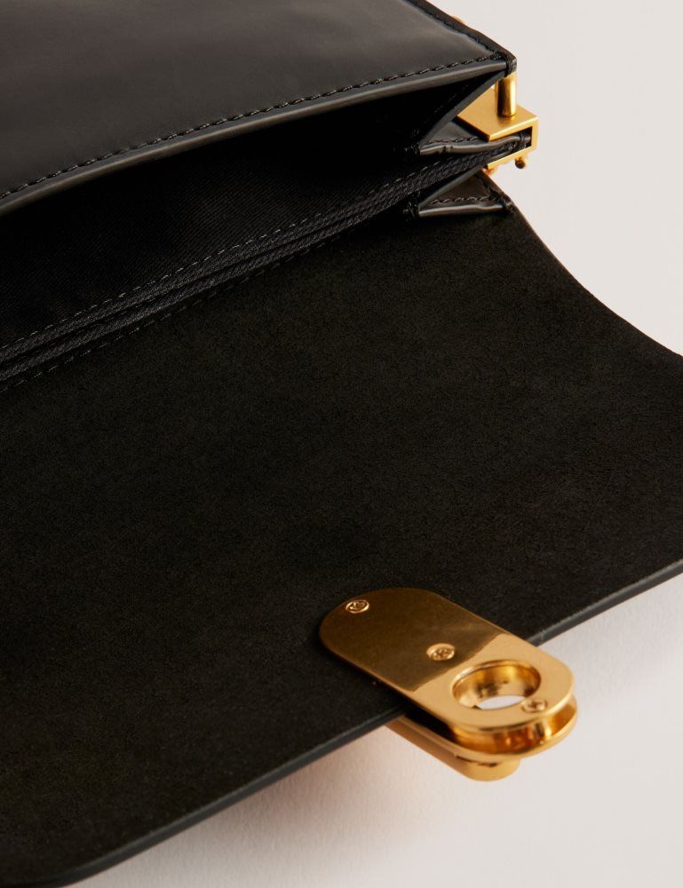Genți De Cruce Dama Ted Baker Kkaysa - Leather Twist Lock Small Crossbody Bag Negrii | 452739-VBO