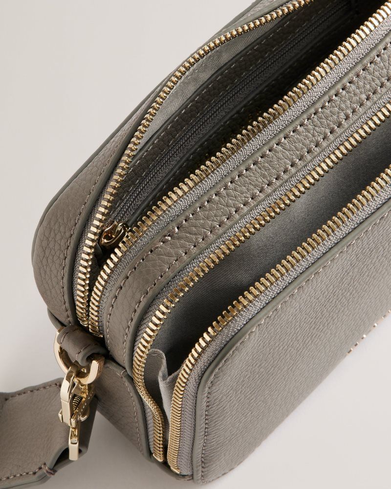 Genți De Cruce Dama Ted Baker Stunna - Mini Leather Crossbody Camera Bag Gri | 983201-FJS