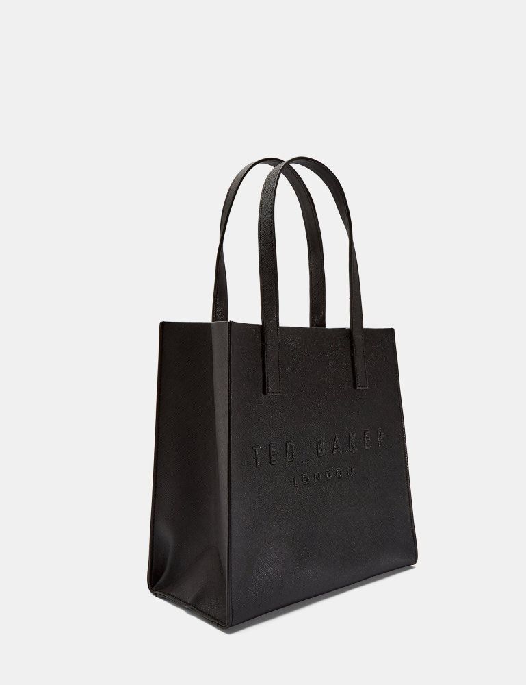 Genți Icon Dama Ted Baker Seacon - Textured Faux Leather Small Icon Bag Negrii | 789431-IEK