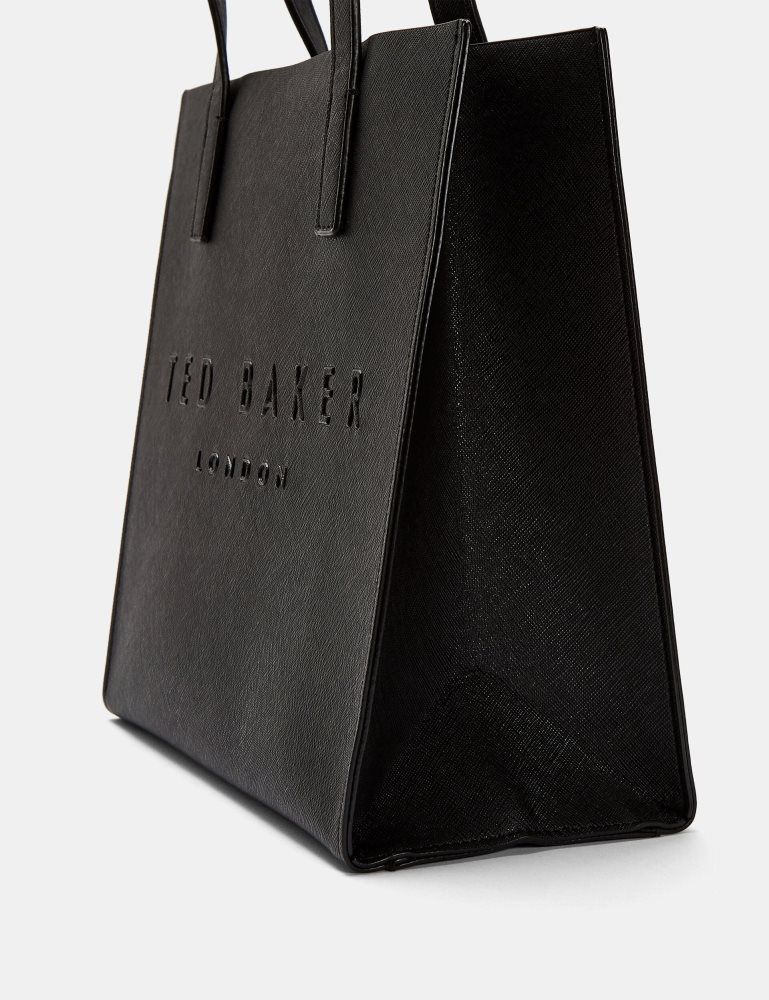 Genți Icon Dama Ted Baker Seacon - Textured Faux Leather Small Icon Bag Negrii | 789431-IEK