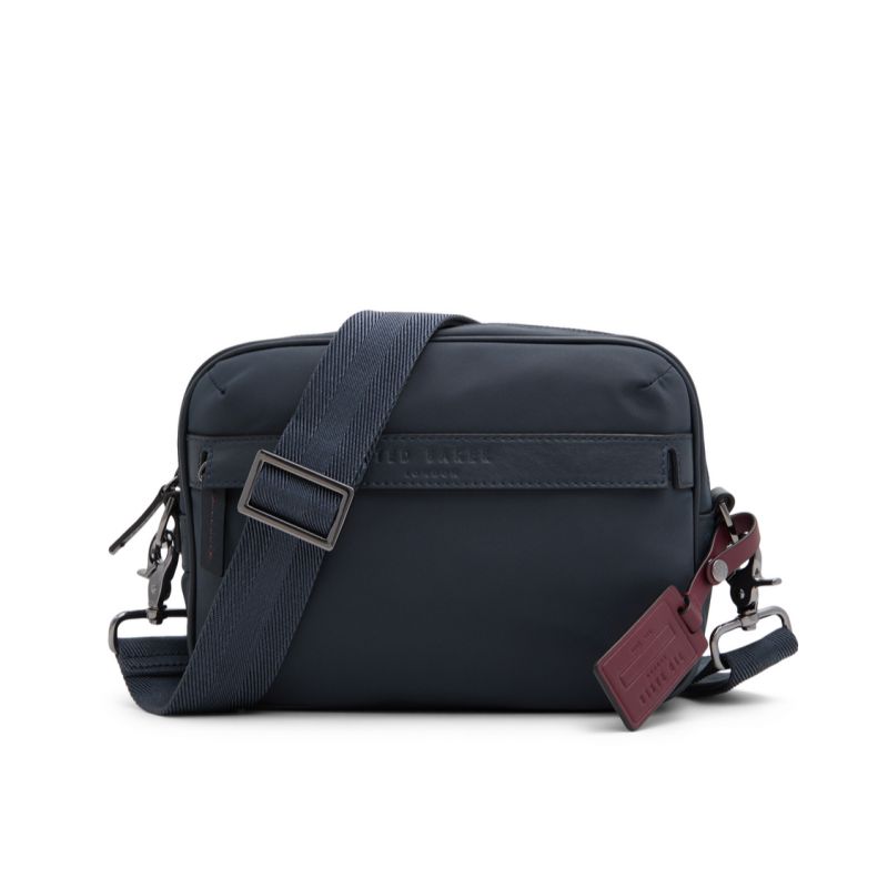 Genți Pentru Documente Barbati Ted Baker Roman - Nylon Leather Detail Crossbody Bag Bleumarin | 261804-XPJ