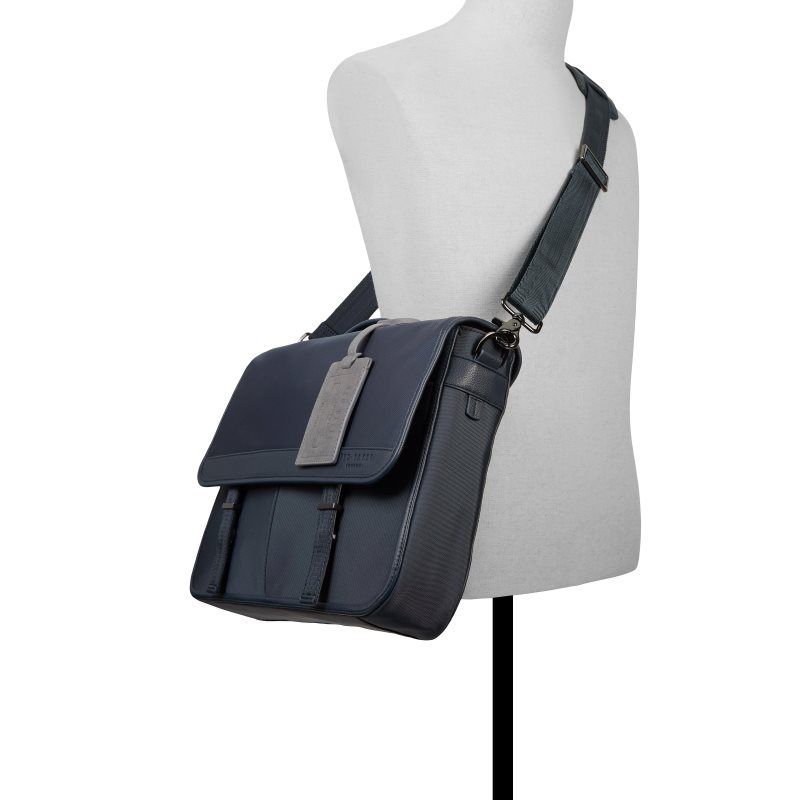 Genți Pentru Documente Barbati Ted Baker Malcolm - Messenger Bag Bleumarin | 580132-HAB