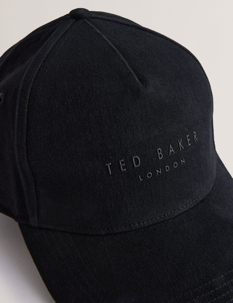 Hats, Gloves & Scarves Barbati Ted Baker Fredds - Branded Cotton Baseball Cap Negrii | 857463-URK
