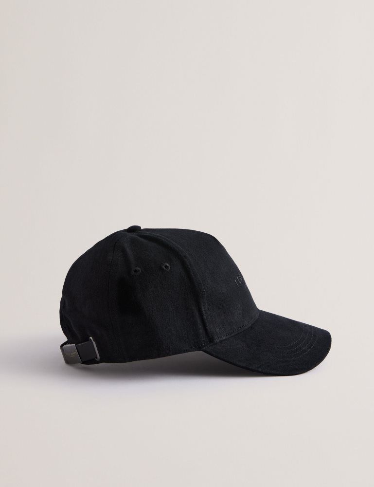 Hats, Gloves & Scarves Barbati Ted Baker Fredds - Branded Cotton Baseball Cap Negrii | 857463-URK