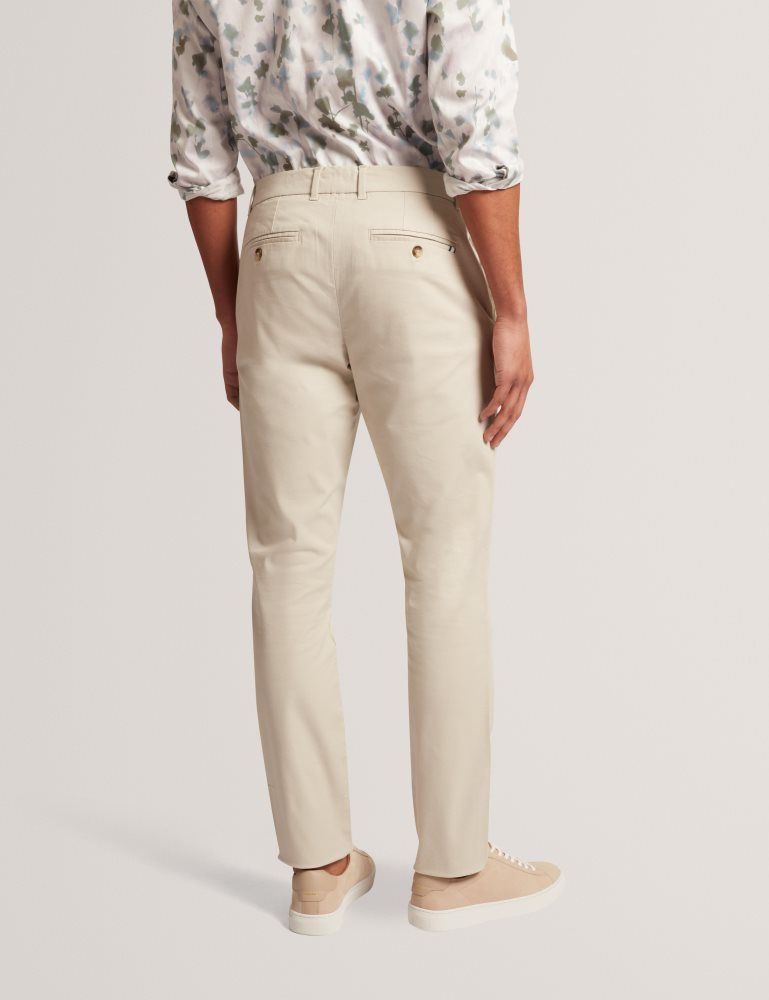 Pantaloni Barbati Ted Baker Batford - Slim Fit Cotton Blend Chinos Maro | 891543-ZOR